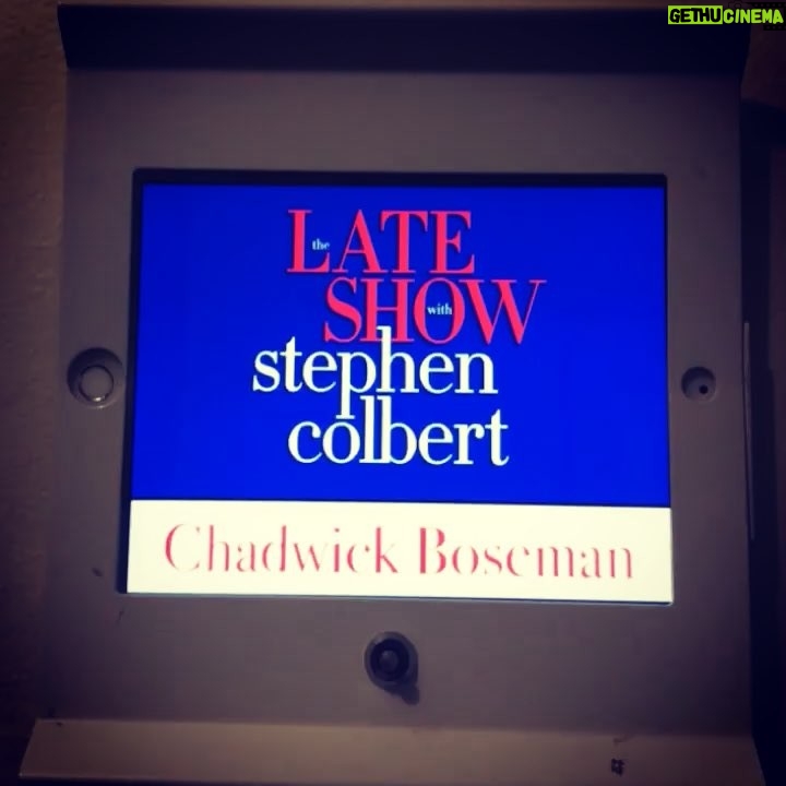 Chadwick Boseman Instagram - Come backstage with me and @stephenathome before you tune into tonight's @colbertlateshow. #LSSC #BlackPanther New York, New York