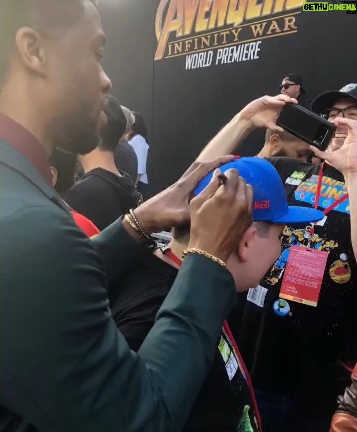 Chadwick Boseman Instagram - Finally got to see #InfinityWar! Want to talk about it, but can’t until after you all see it this weekend... Oh, and that signed #Avengers poster I mentioned? Giving it away now. LIKE for your chance to win.
