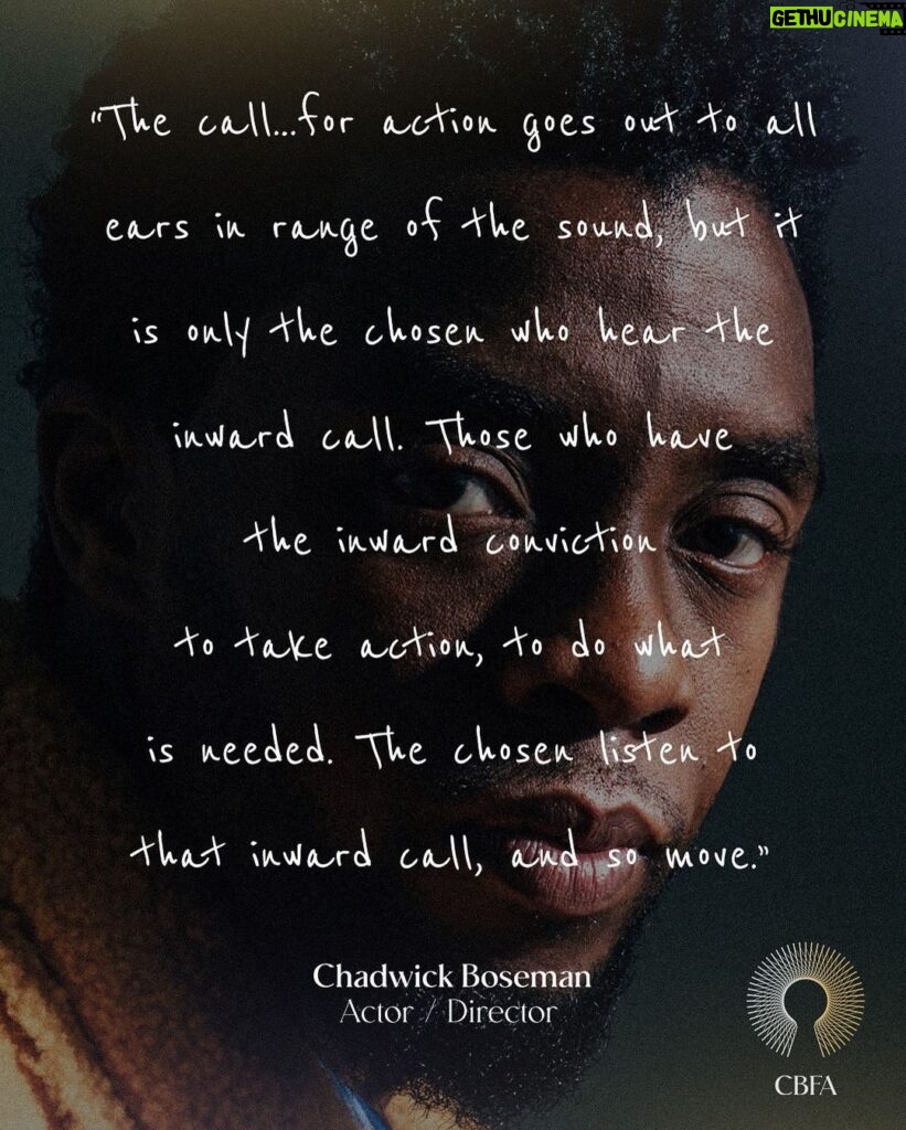 Chadwick Boseman Instagram - Wise beyond his years, #ChadwickBoseman exemplified how to take action once you find your calling. What kind of moves are you making? #thecbfa