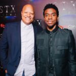Chadwick Boseman Instagram - Coming to a theater near you this year. Unleashed a #21Bridges first look at #CinemaCon with my partner in crime Logan Coles (@seachangefilms). Can’t wait for you to check it out.