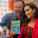 Chandni Parekh Instagram - 🧡 Nickelodeon Holiday Partaaay. I’m pretty happy with my White Elephant steal. Got a Big Nate book, made everyone sign it, and I’ll sell it off for millions one day. MILLIONS. Happy Holidays! #BigNate #nickelodeon Nickelodeon Animation