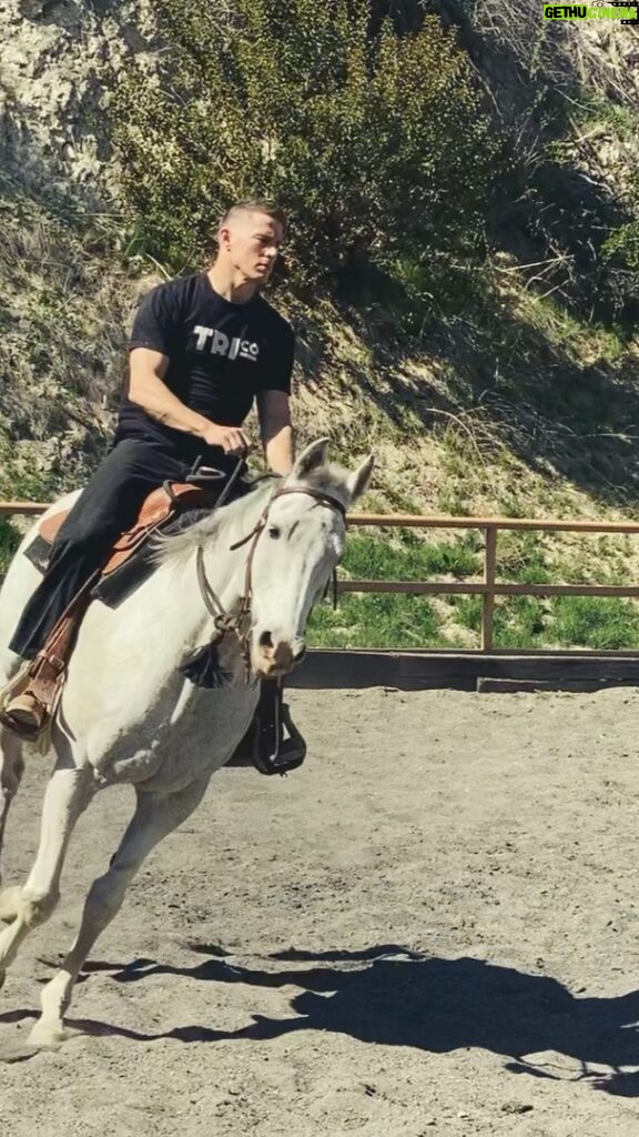 Channing Tatum Instagram - Getting reacquainted and easing back into riding for an upcoming movie lost city of D. I haven’t ridden in a long time.