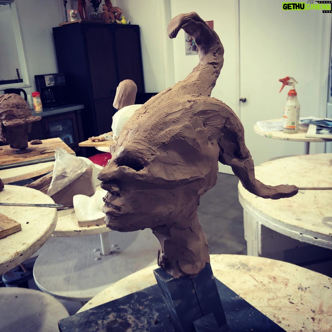 Channing Tatum Instagram - Little something i started at a little day sculpting workshop i took. Stay on that learning grind people. 🐰mask. Hehe 🙃