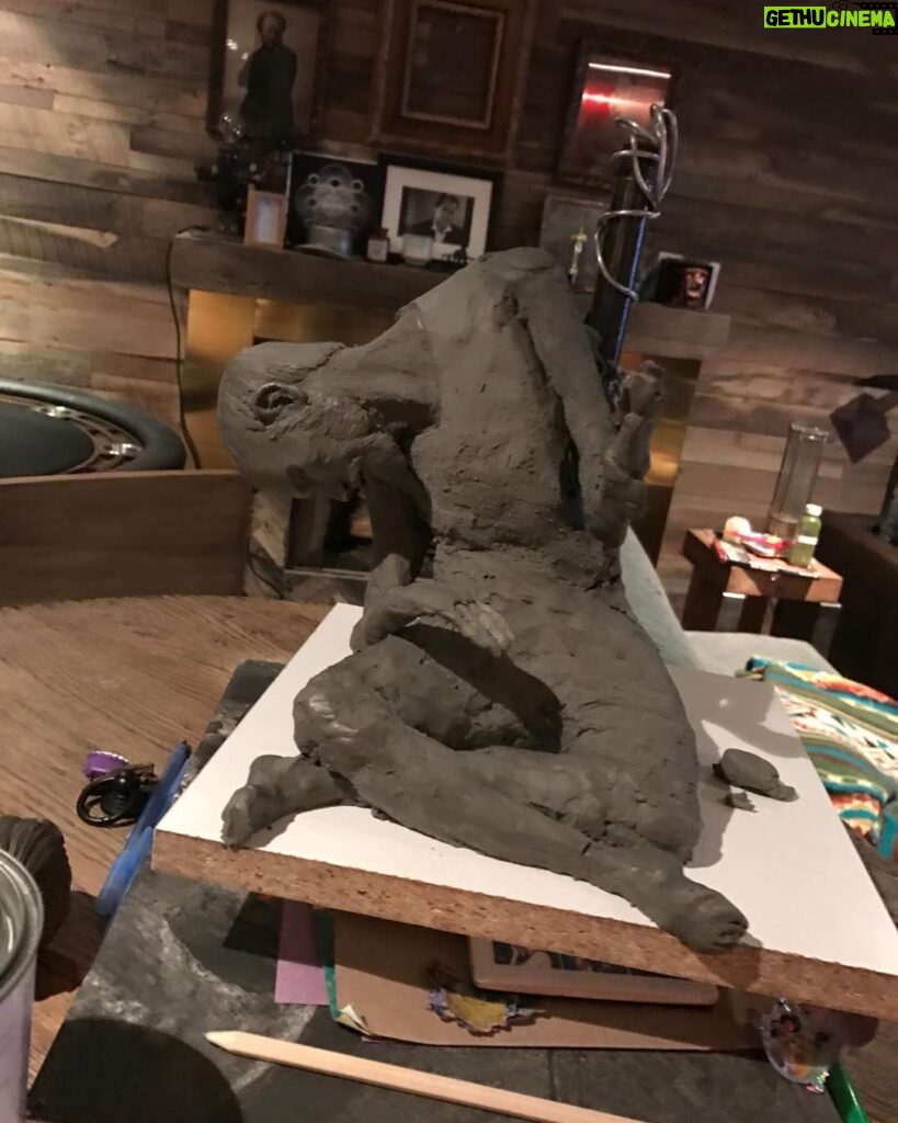 Channing Tatum Instagram - This was my attempt at creating a sculpture of Picasso’s Guitarist. It’s was starting out ok. Then i had to get different clay for the hands. Then my daughter destroyed it. Hahahaha oh well. Start a new.