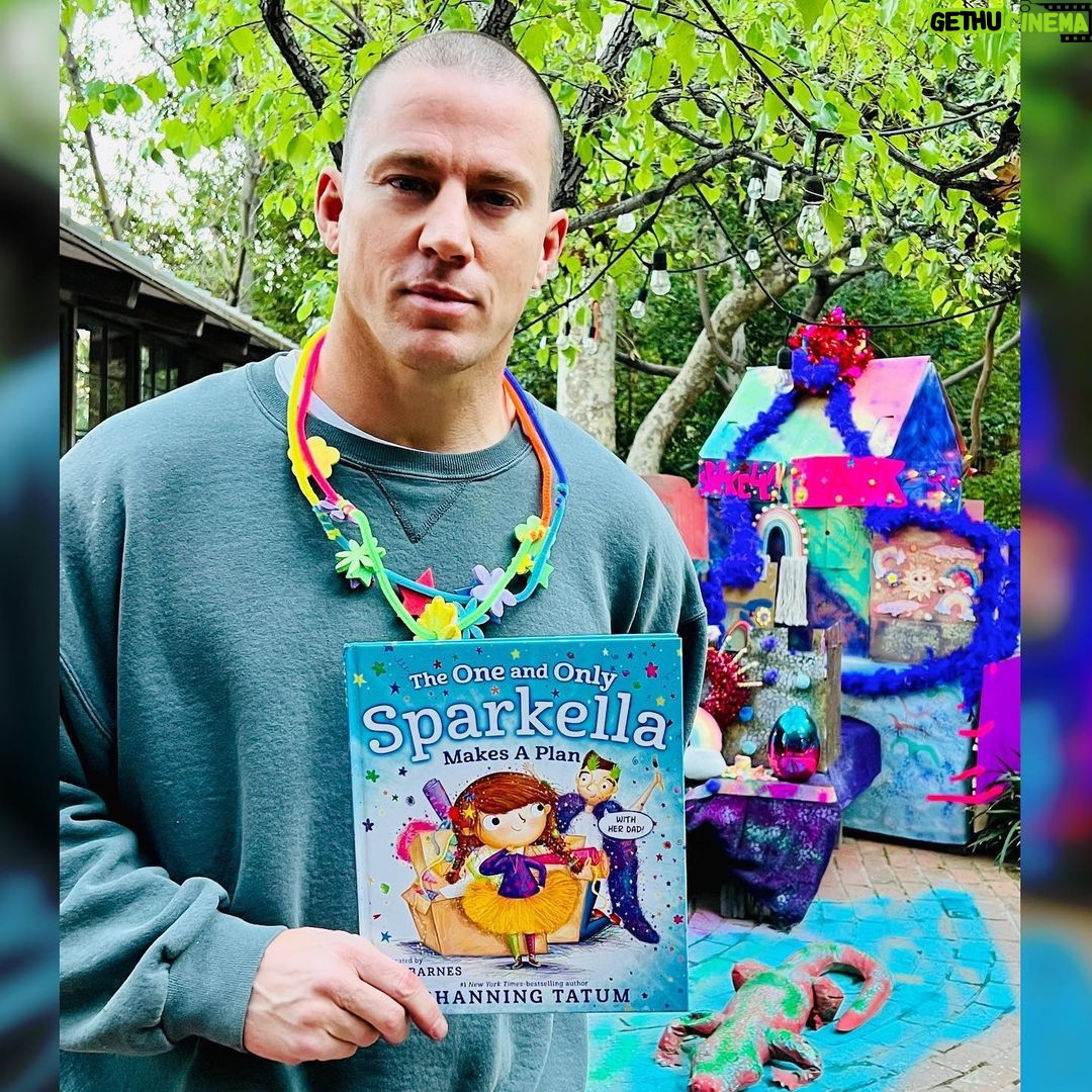 Channing Tatum Instagram - It's hard to believe that we're just over a month away from the release of THE ONE AND ONLY SPARKELLA MAKES A PLAN. I'm excited to announce that I'm hosting an in-person launch event at @BarnesandNoble The Grove on Weds, 6/1 at 7pm PT! For anyone who can't make it, I’m also having a virtual launch event hosted by @brooklinebooksmith on Friday, 6/3 at 6pm ET. Ticket info & registration details at the link in my bio and here: https://linktr.ee/sparkella And bonus: if you've already preordered, are planning to preorder, or if you get tickets for one of my events, you can upload your preorder receipt at the link in my bio to receive a free @Sparkella sticker sheet from @MacKidsBooks! #Sparkella
