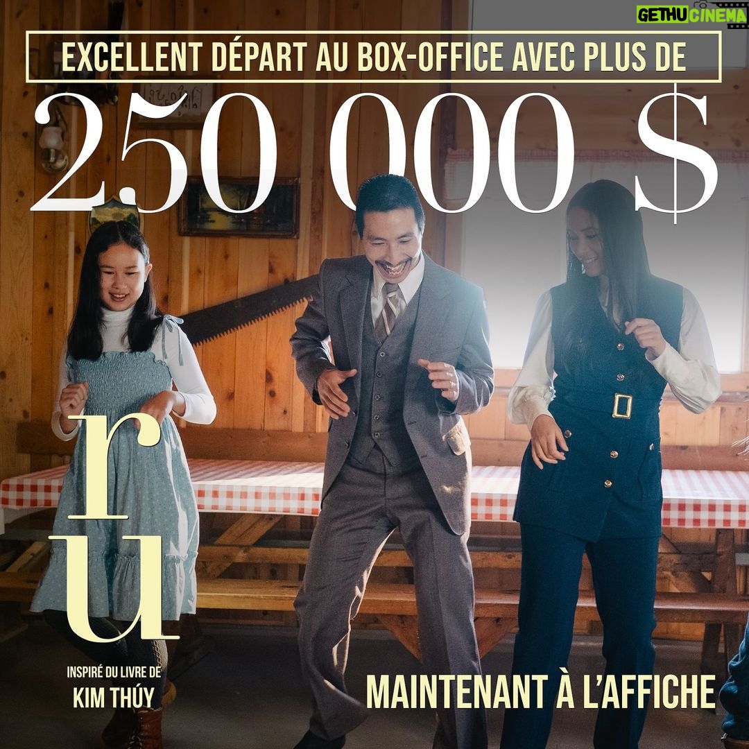 Chantal Thuy Instagram - Merci à tous les cinéphiles québécois d’avoir donné une grande dose d’amour à RU lors de son premier week-end en salle! Cette histoire inspirée du livre de @kimthuylythanh a su toucher le cœur du public en plus de charmer les critiques. Qui a vu le film? 🙋♂️🙋♀️ 📸 @drowster #rufilm #kimthuy #ImminaFilms