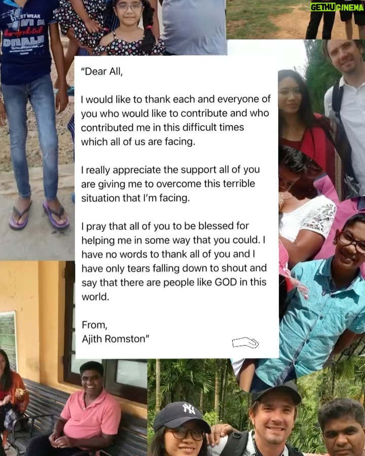 Chantal Thuy Instagram - Hi everyone! We wanted to post a message from Ajith this morning, and thank you all again for your generous contributions. We are close to our halfway mark after a week, and will be leaving it up for a while longer if you are able to help Ajith and his family in Sri Lanka. We thank you from the bottom of our hearts! ❤️ “Dear All, I would like to thank each and everyone of you who would like to contribute and who contributed me in this difficult times which all of us are facing. I really appreciate the support all of you are giving me to overcome this terrible situation that I’m facing. I pray that all of you to be blessed for helping me in some way that you could. I have no words to thank all of you and I have only tears falling down to shout and say that there are people like GOD in this world. From, Ajith Romston” 🙏🏽🙏🏽🙏🏽🙏🏽 You can read more about Ajith and his story at the #Gofundme link in my bio.
