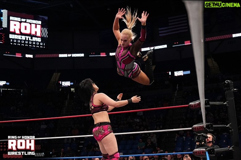 Chantelle Allison Instagram - Rematch from @ringofhonor happening tomorrow night at @dreamwavewrestling cannot wait to wrestle @miyu.yamashita again 🤼♀️