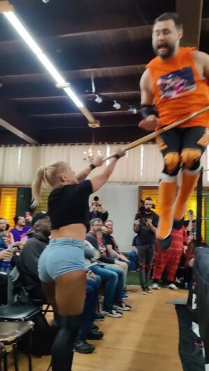 Chantelle Allison Instagram - Shazza McKenzie takes down Sean Ross Sapp with a kendo stick to the gut in their street fight at Black Label Pro presents Slamilton inside the Berwyn Eagles Club in the Chicagoland area. From December 1, 2023

The match raised $6000 for Nation Alliance on Mental Illness.

Black Label Pro is on Fite+

📸 @CheapheatSpotfest
@NathynWithAY

#Wrestling #Chicago #IndieWrestling #CheapheatSpotfest #shazzamckenzie #SeanRossSapp #BlackLabelPro