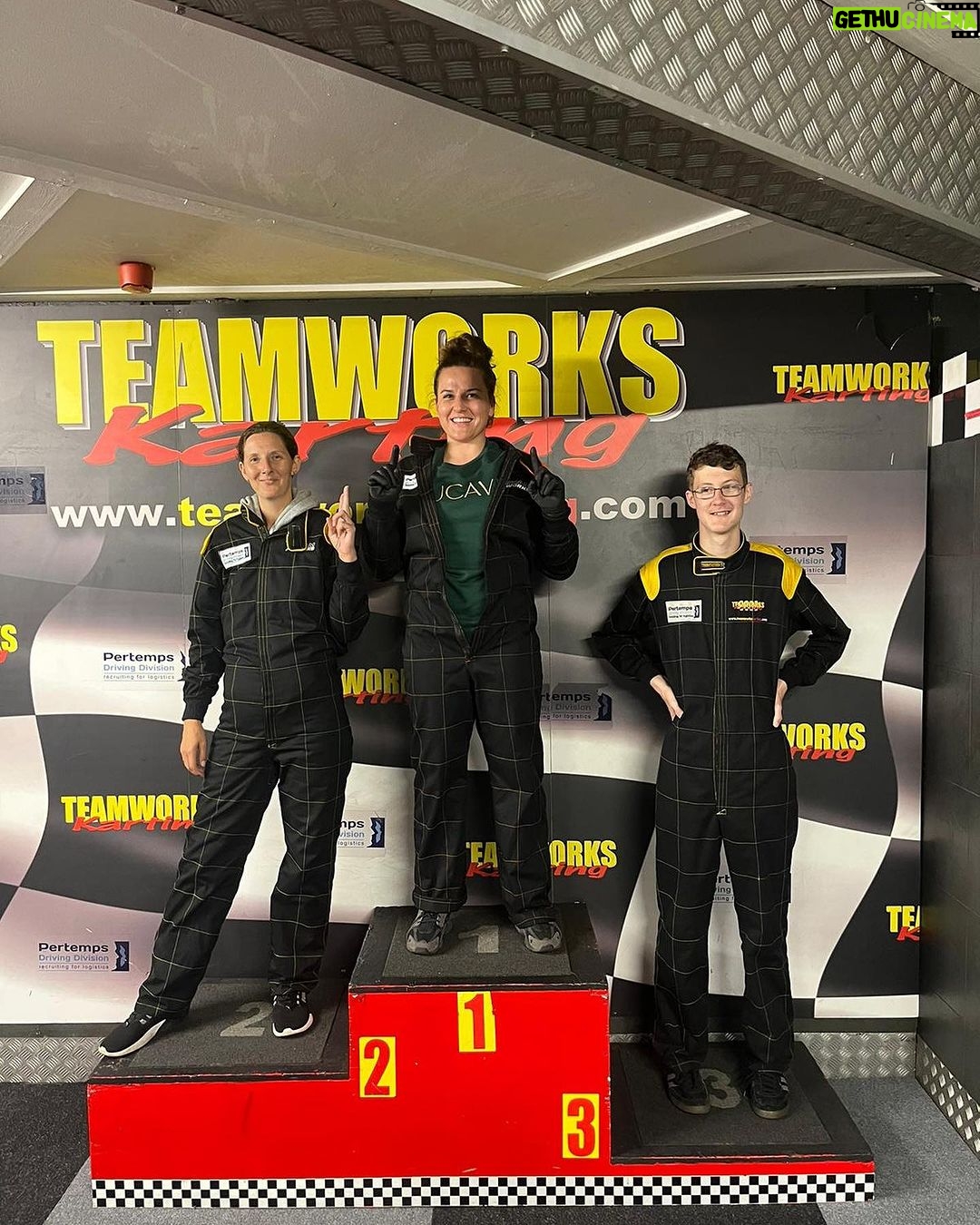 Chantelle Cameron Instagram - Go karting for my nephews 16th birthday . And I didn’t let him win but im buzzing anyways 😂 🥇 #gokarting #gokart #birthday #family Northampton, Northamptonshire
