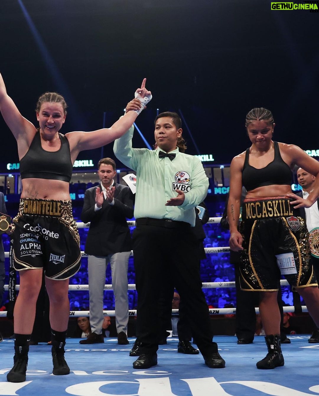 Chantelle Cameron Instagram - A year ago today when I become Undisputed World Champion in Abu Dhabi . What a night and what an experience 🥊 When my dreams come true 💫 Abu Dhabi, United Arab Emirates