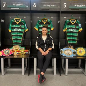 Chantelle Cameron Instagram - 💭 A win on November 25 and the Northampton homecoming dream moves one step closer @chancam91 @northamptonsaints 

#CameronTaylor2 #Undisputed #Boxing