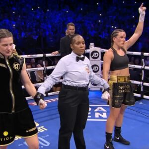 Chantelle Cameron Instagram - Undefeated, Undisputed 👑 @chancam91 

What a run and out to defend her throne at 140 once again on Nov 25 ⚔️ 

#CameronTaylor2 #Boxing