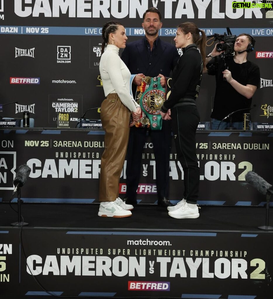 Chantelle Cameron Instagram - Presser done Weigh in tomo Cannot wait to fight 🥊 Dublin, Ireland