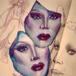 Charity Kase Instagram - Day 36 #366daysofdrag A quick sketchbook study inspired by the icon that is my drag mother @sutanamrull ❤️ You’re the best 👻 #dailydrag #dragrace #oilpastel London, United Kingdom