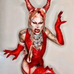 Charity Kase Instagram - Feeling Devilish 👹 Wearing a brand new valentines lingerie set from the babes at @lovehoneyofficial ❤️ Lovehoney is the worlds biggest online retailer for lingerie and sex toys ❤️‍🔥 Visit Lovehoney.co.uk and use my code CHARITYKASE20 for 20% off sitewide for a limited time. AD #lovehoney #dragmonster #ukdrag London, United Kingdom