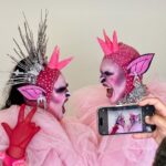 Charity Kase Instagram - Who should I turn into a monster next? 🫢😍 @nettabarzi 🎀💕 Using @bennyemakeup white cream @mehronmakeup creme blend sticks, setting powder @grimasofficial liquid latex @colourpopcosmetics super shock blush and eyeshadows @hudabeauty setting spray, primer @maccosmeticsuk lipstick #transformation #dragmonster #eurovision London, United Kingdom