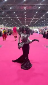 Charity Kase Instagram - @rupaulsdragcon day 3 🪡 Look by @bycharitykase Fully rhinestoned by @marceelowilliam #othermother #bedlam #coraline London, United Kingdom