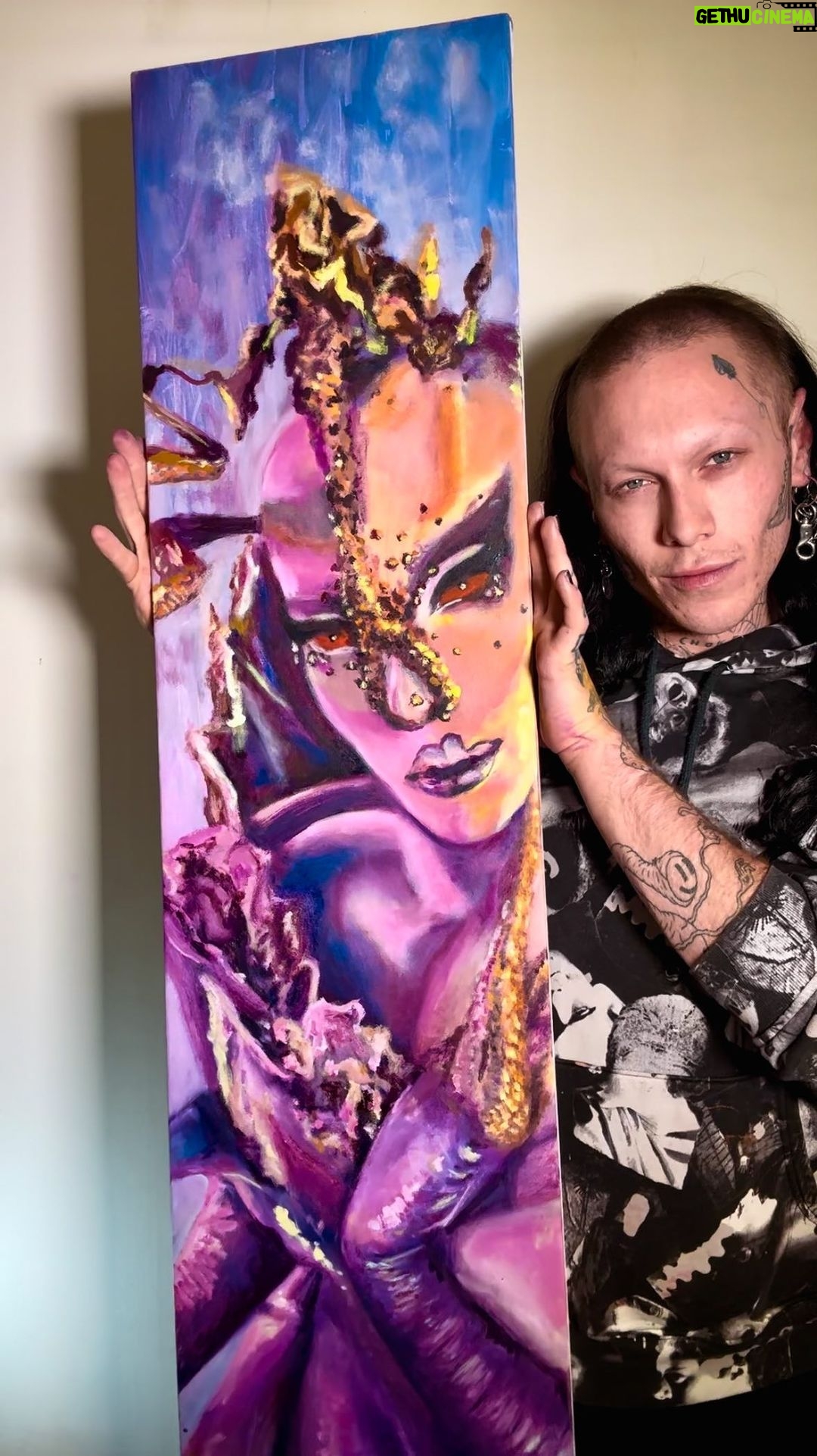 Charity Kase Instagram - @cheddar_gorgeous Day 30 #366daysofdrag Been working on this oil painting of the brilliantly talented and all round delightful Cheddar over the past week. Cheddar was one of the first drag queens I ever saw or met at the first drag show I ever attended and has always been up there with my inspirations. Thanks for standing up for the HIV positive community, which is close to my heart. But actually for everything you do for our community. You are cemented into British drag culture and deserve all the love you receive. #oilpainting #dailydrag #cheddargorgeous London, United Kingdom