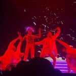 Charity Kase Instagram - Leaving it all on the stage 💀 🩸 Some photos from the last 7 weeks of tour! Thanks to these gorgeous icons for putting a hell of a show on every night for each and every one of us! You’re all incredible at what you do and absolute sweethearts. @billyroysawyer @mylesnewland @dannycoburnn @kyleashleys 🖤 Look @bycharitykase #dragraceuk #dragmonster #vossevents London, United Kingdom
