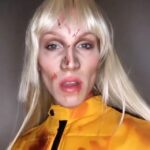Charity Kase Instagram - Day 15 #366daysofdrag Leave the limbs you’ve lost, they belong to me now 🖤💛 @tarantinoxx @umathurman #killbill #tarantino #dailydrag