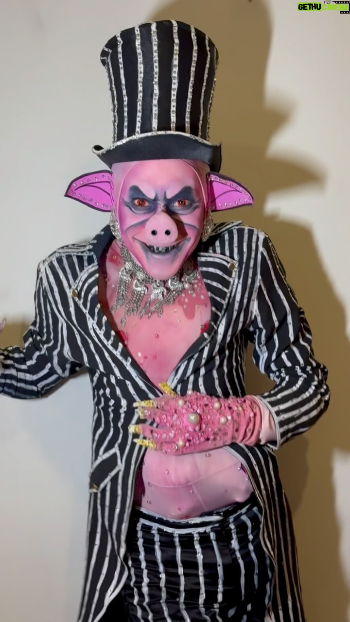 Charity Kase Instagram - Day 43 #366daysofdrag This little piggy went to market and came back with his brother in a sandwich. He had a penchant for three things, blood, diamonds and rolling around in shit. #dailydrag #dragmonster #alternativedrag #pig #dragcreature London, United Kingdom