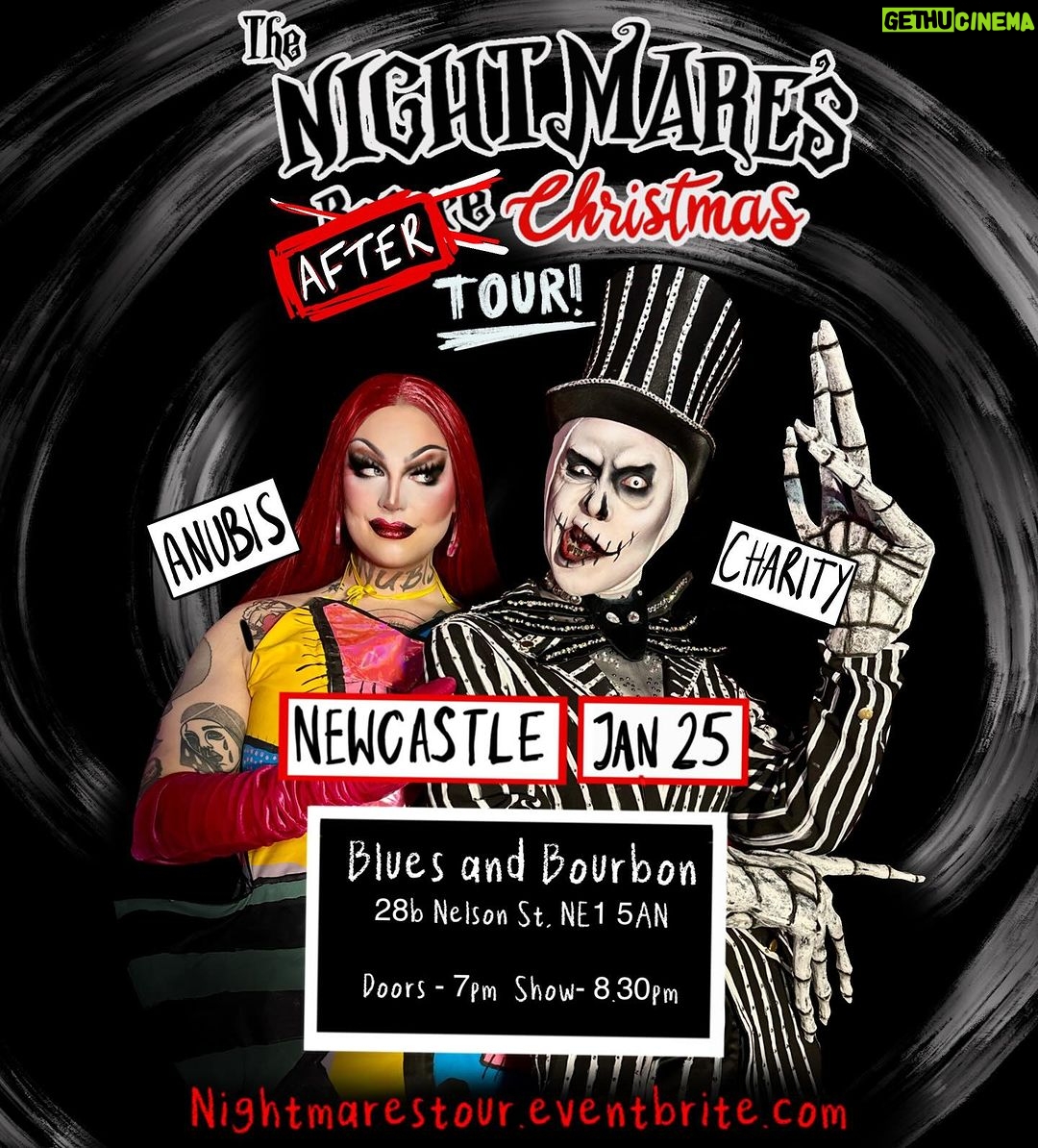 Charity Kase Instagram - WERE BACK! ๐ Catch you at the end of the month with our return to The Nightmares tour! We canโt wait to take over the north with our camp cabaret, ticket link in bio! All previous tickets will be valid for these shows ๐ป #nightmarebeforechristmas #cabaret #dragraceuk #dragtour London, United Kingdom