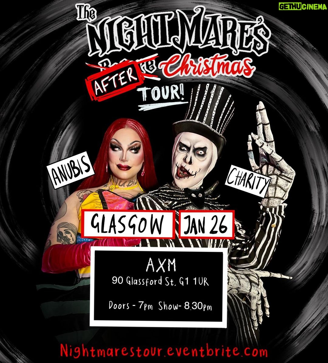Charity Kase Instagram - WERE BACK! ๐ Catch you at the end of the month with our return to The Nightmares tour! We canโt wait to take over the north with our camp cabaret, ticket link in bio! All previous tickets will be valid for these shows ๐ป #nightmarebeforechristmas #cabaret #dragraceuk #dragtour London, United Kingdom