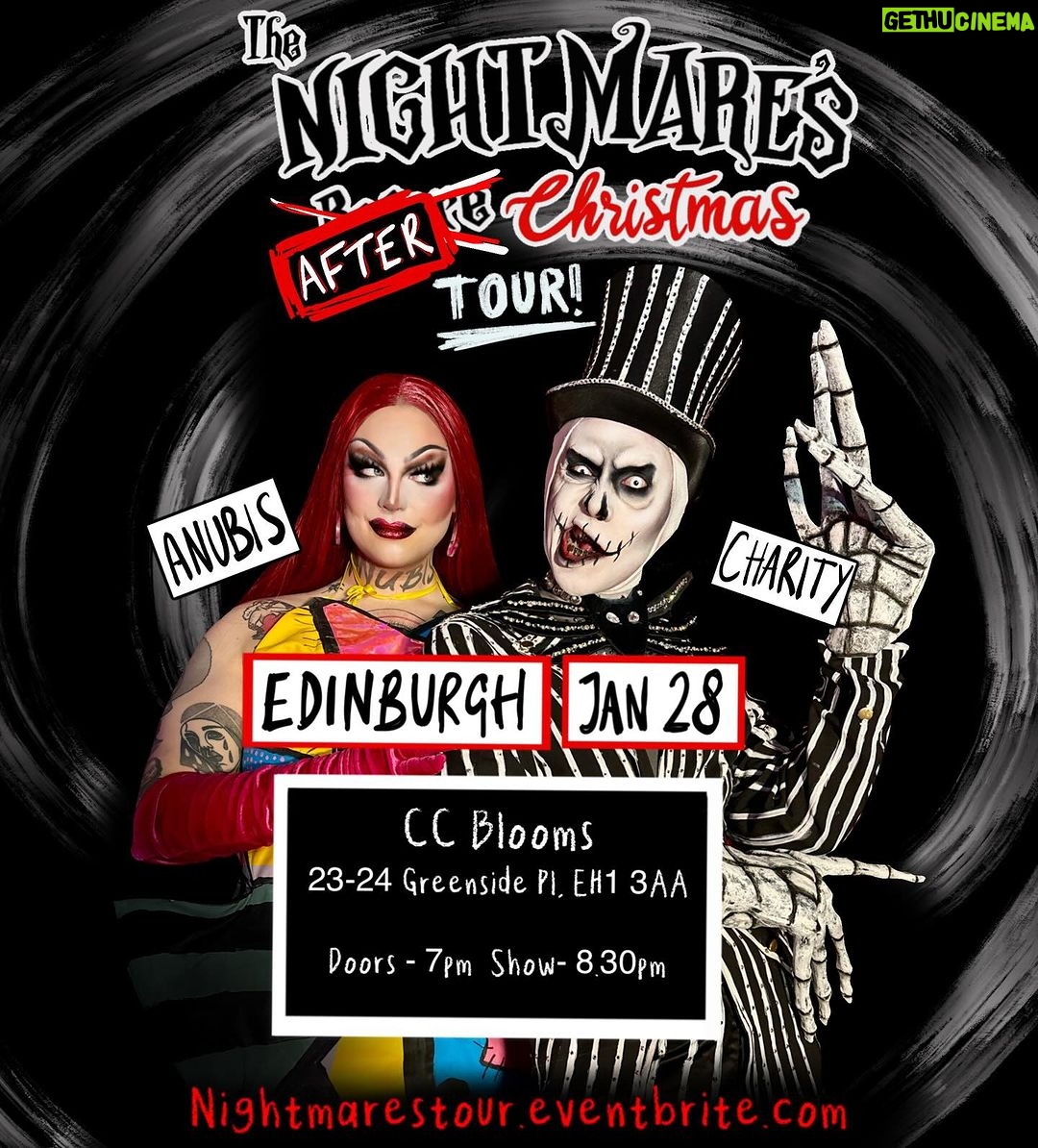 Charity Kase Instagram - WERE BACK! ๐ Catch you at the end of the month with our return to The Nightmares tour! We canโt wait to take over the north with our camp cabaret, ticket link in bio! All previous tickets will be valid for these shows ๐ป #nightmarebeforechristmas #cabaret #dragraceuk #dragtour London, United Kingdom