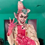 Charity Kase Instagram - Doctors orders 🩺🩸 @mehronmakeup creme blend sticks, liquid latex, fake blood @grimasofficial tooth paint @hudabeauty flawless bake powder, pen eyeliner, kohl eyeliner @bperfectcosmetics sceptre pallet @maccosmeticsuk black liquid lipstick #dragmonster #ghouls #drfrankenstein Cardiff Wales