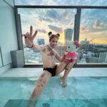 Charity Kase Instagram - Rooftop pool party in Tokyo ☀️ #tokyofashion #travelling #hellokitty Tokyo, Japan