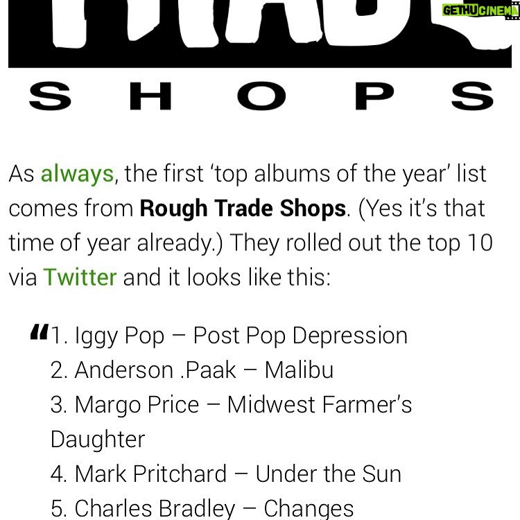Charles Bradley Instagram - Thanks @roughtrade for naming Changes No 5 on top 100 albums of 2016! @brooklynvegan London, United Kingdom