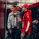 Charles Leclerc Instagram - Friends since school. 🤍 It’s practice day for me in Vegas for the first ever time but it is also the day of Hugo’s first ever fight in the US. Representing well Monaco 🇲🇨🤍