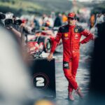 Charles Leclerc Instagram - P2 on track, P1 for Sunday. Good day in tricky conditions. Circuit de Spa-Francorchamps