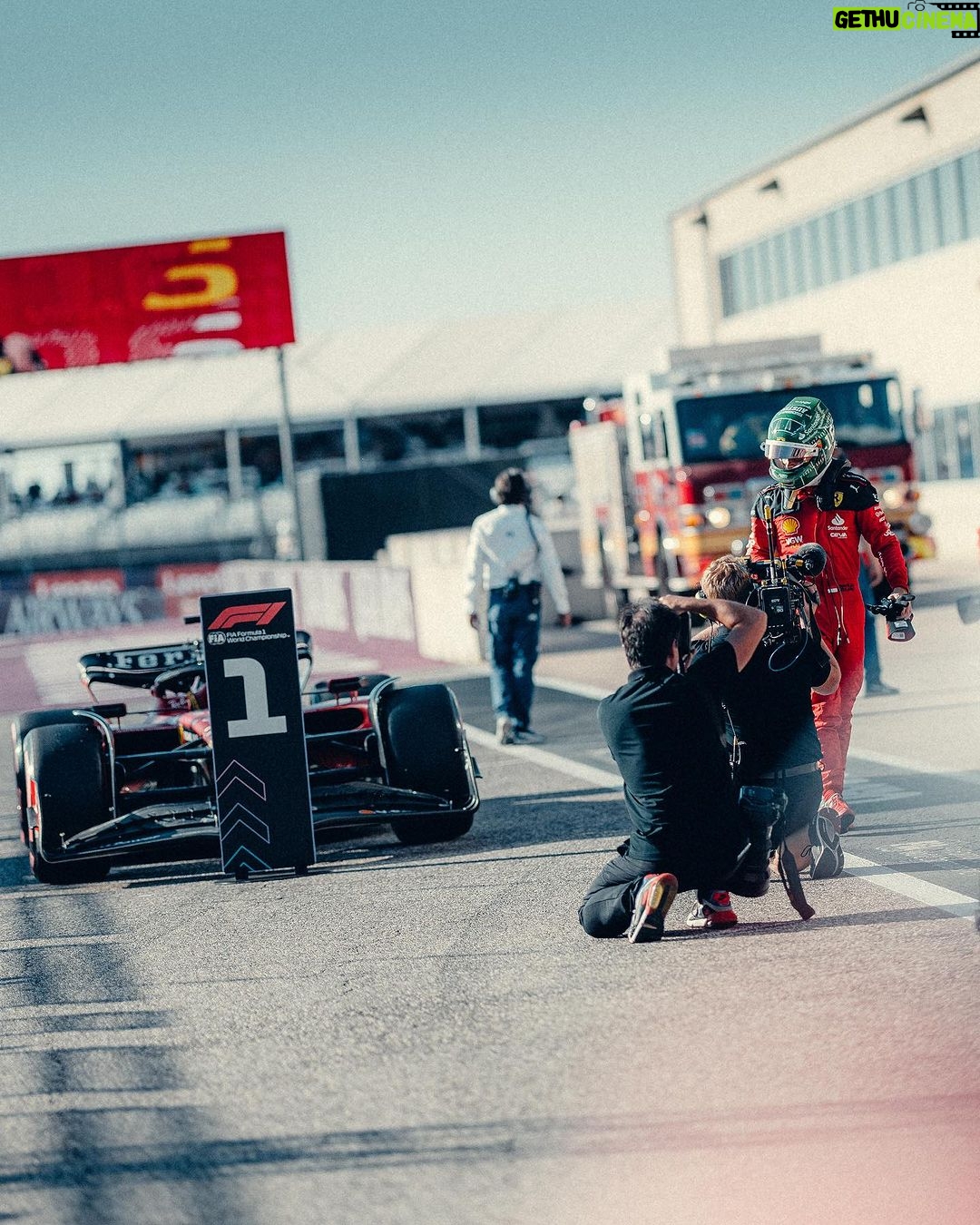 Charles Leclerc Instagram - Back on pooooole babyyy. Really happy with that. But before Sunday’s race, we’ve got another qualifying and the sprint race this afternoon. Let’s go ! Circuit of The Americas