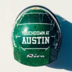 Charles Leclerc Instagram - I forgot this was my 100th GP with @scuderiaferrari, so this special helmet design doesn’t make sense but it’s beautiful 🥰 Look at that greeeeeeen Austin, Texas