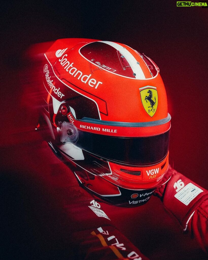 Charles Leclerc Instagram - New season, new helmet. And I’ll already wear it today 🏎️