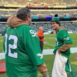 Charles Melton Instagram - I had the best weekend with family and friends watching the eagles get another W!!! Thank you Brian, Jess and @philadelphiaeagles FOR THIS AMAZING EXPERIENCE & for letting me lead the fight song! FLY EAGLES FLY 🦅
