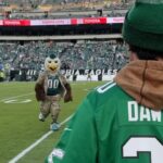 Charles Melton Instagram - I had the best weekend with family and friends watching the eagles get another W!!! Thank you Brian, Jess and @philadelphiaeagles FOR THIS AMAZING EXPERIENCE & for letting me lead the fight song! FLY EAGLES FLY 🦅