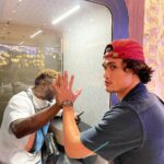 Charles Melton Instagram - behind the scenes on rush hour 4