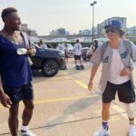 Charles Melton Instagram - behind the scenes on rush hour 4