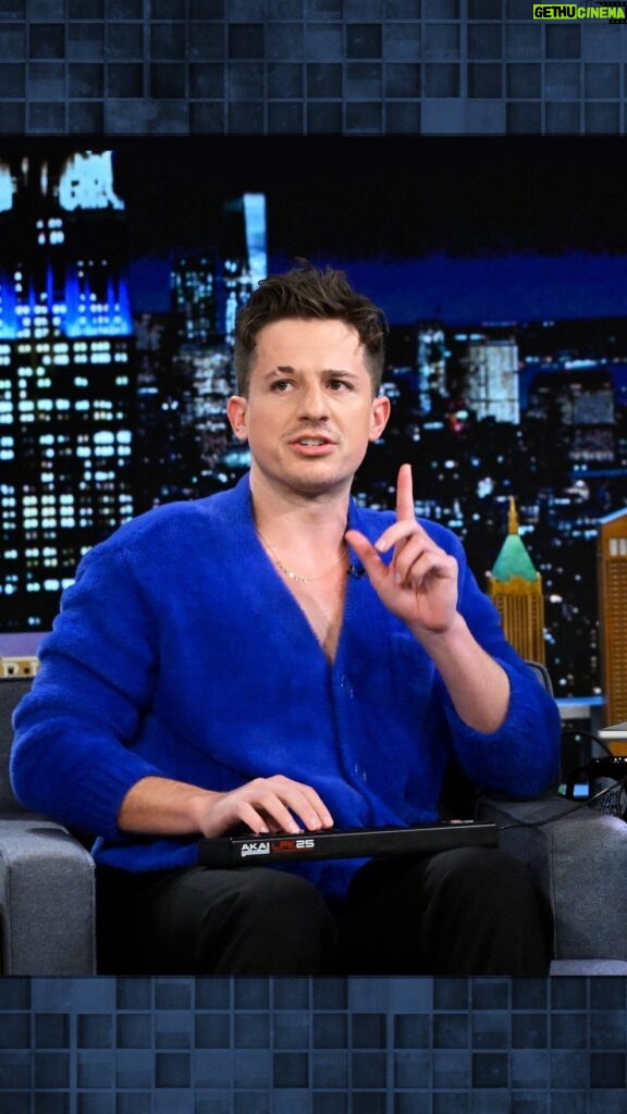 Charlie Puth Instagram - @charlieputh creates an original beat on the spot using a Tonight Show mug and a spoon! #FallonTonight The Tonight Show Starring Jimmy Fallon