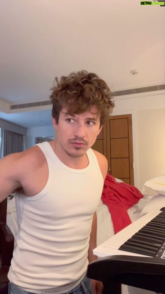 Charlie Puth Instagram - Beats in the hotel room on an off day