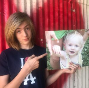 Charlie Shotwell Instagram - Guess nothing has changed from 1 to 13.  #quaranteenbirthday