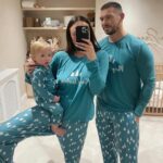 Charlotte Crosby Instagram - Matching Xmas PJ’s a very festive end to a lovely festive day ❤️ guys I am OBSESSED with @inthestyle Xmas pj’s greens my fave colour so these sets are by far my fave! But I actually have them in every single style! I even got them for the whole family AND THE DOGS! 😂🐶 🐶 🐶 that pic is pending it’s gunna be LOLs. Please scroll to the last slide to hear my albas little “ho ho ho” 🥰🥲 my bloody heart! We decorated her little felt tree this afternoon it was SO MUCH FUN ! Great activity idea for very young babies 👶🏼 will link the lot on stories #ad