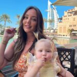 Charlotte Crosby Instagram - What a day ❤️👨‍👩‍👧 @familybrunchdubai always stop by one of @djchriswright family brunches here in Dubai! They are slowly becoming my most favourite day out in Dubai! BRILLIANT for kids and adults! ❤️💕 followed by a spectacular air show from the balcony! What a view and now I’m gunna get this makeup off my fave and have a lovely long soak in the bath now albas tucked up in bed 💕 Burj Al Arab