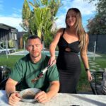 Charlotte Crosby Instagram - GET A GUY WHO STARES AT YOU LIKE Jake STARES AT THIS SAUSAGE 😍😂🤣 what a day having an Aussie BBQ in their winter which is honestly gloriously hot for us brits☀️wearing my @inthestyle collection this dress is SOOOO comfy 😍🙌🏼 Gold Coast, Queensland
