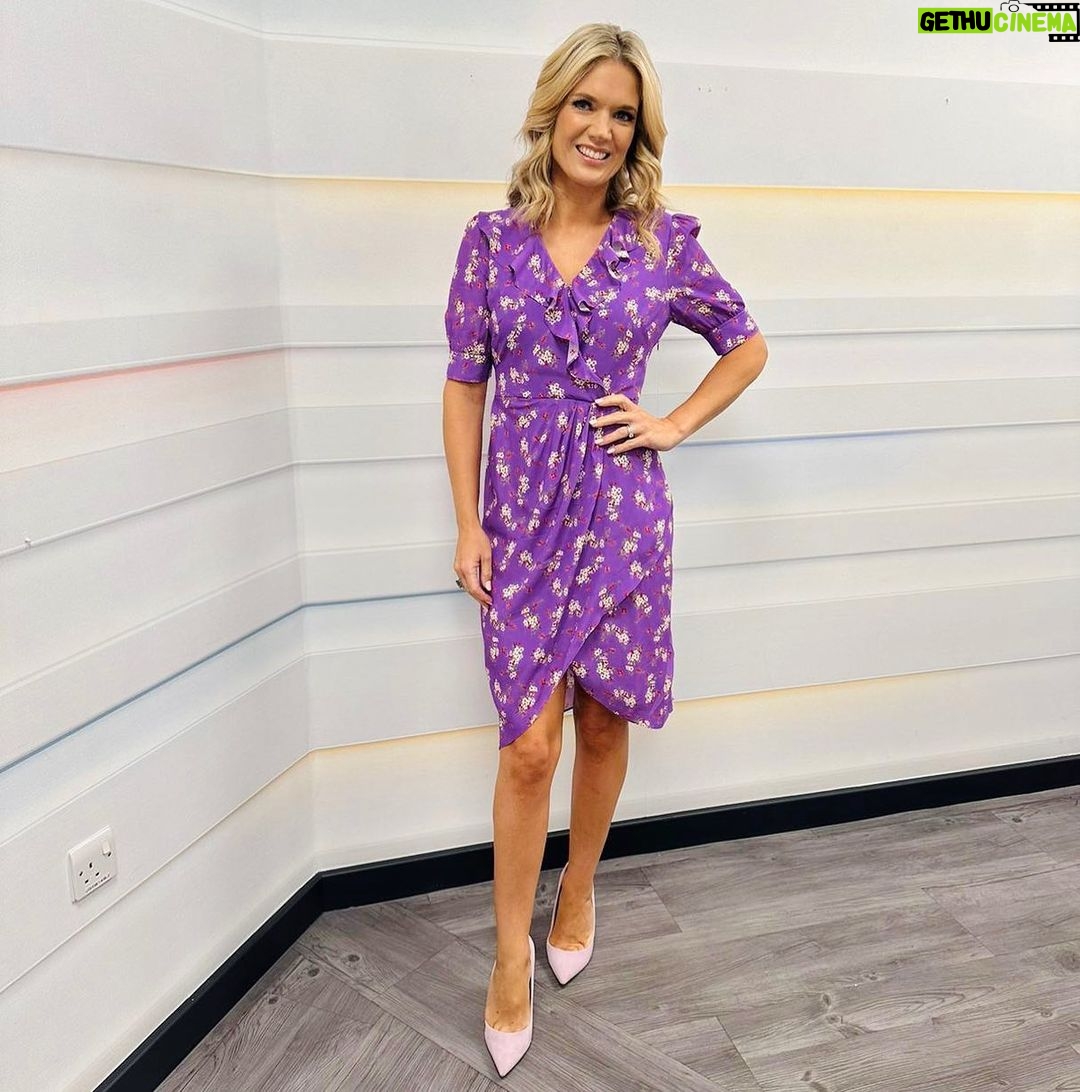 Charlotte Hawkins Instagram - Today on @gmb! 💜 #gmb #goodmorningbritain