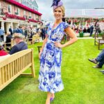 Charlotte Hawkins Instagram - Ladies Day at @yorkraces! What a brilliant day, I loved being back with the @itvracing team.. & of course the fabulous @markheyesstylist! We chatted to so many lovely racegoers who were all having such a special day. And I love it when an outfit comes together.. with local Yorkshire designers @rhoadesfashion & @georgedurdy to thank! Plus @sophierosekirkwood & @emmaacopee for top-notch styling. And I must give a mention to the stunning @racheljacksonjewellery earrings - hard to get a photo of, but a perfect match for the hat! You can see all the team back on @itv tomorrow with the action, & I’ll see you back on @gmb tomorrow morning bright & early from 6am.. 😁 #york #yorkraces #ladiesday #yorkladiesday #yorkracecourse #millinery #hats #printdress #localfashion #supportlocal #itv #itvracing