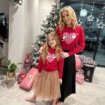 Charlotte Hawkins Instagram – Happy Christmas from us to you! 🎅🏼🥰 Whether you’re with the special people in your life today, or thinking of them, hope you’re feeling the love ❤️ #christmas #happychristmas #merrychristmas Thanks to @chintiandparker @sophieellisbextor @ldncommunications for these fab jumpers, raising funds for @savechildrenuk. We have made a donation for ours #twinning #knitwear #christmasjumpers #charity #savethechildren